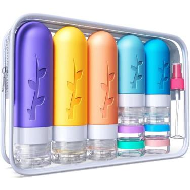 Imagem de Garrafas de Viagem Aeomni (19 Unidades) - Silicone, Aprovada pela TSA