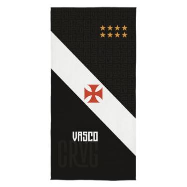 Imagem de Toalha de Time Praia E Piscina, Licenciada, Aveludada, 1,40mx70cm, Altihaus, Secagem R�pida, Macio - Lepper (Vasco)