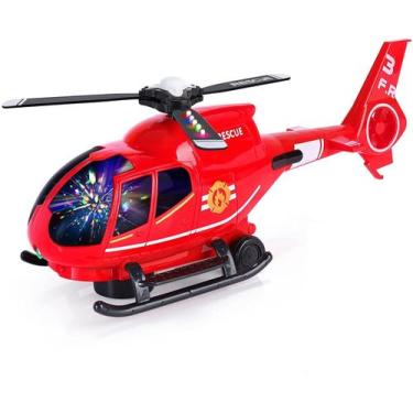 Imagem de Helicóptero Infantil de Bombeiros Sensor Bate e Volta Com Luzes Sons V