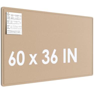 Imagem de MaxGear Quadro de avisos extragrande 152 x 91 cm, placa de feltro dobrável, placa de visão, placa de cortiça para escritório, casa, escola, quadros de pinos pequenos para paredes, placa decorativa