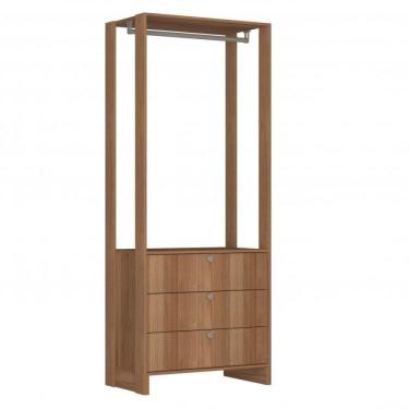 Imagem de Guarda Roupa Closet 2 Peças com 1 Cabideiro 3 Gavetas Yes Nova Mobile Montana