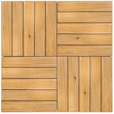 Imagem de Kit Deck de Madeira Modular Isabela 50cmx50cm com 12 Placas Pinus Tratado