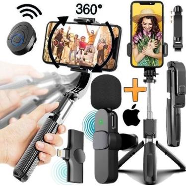 Imagem de Estabilizador de Imagem Tripé Suporte Apoio Celular Monopé Câmera Micr