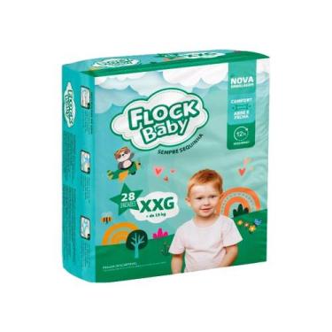 Imagem de Fralda Descartável Flock Baby Sempre Sequinha Mega XXG 28 Unidades