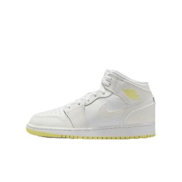 Imagem de Nike Air Jordan 1 Mid (FD8780-181, SAIL/LT Laser Orange-White), Vela/branco/laranja claro, 21