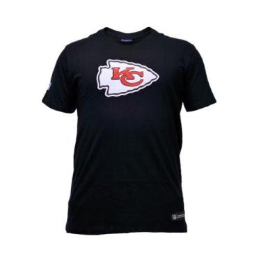 Imagem de Camiseta NFL Kansas City Chiefs Logo - Masculino, GG, Preto