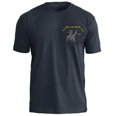 Imagem de Camiseta de Banda Metallica em Algodão Manga Curta Gola Redonda Oficia