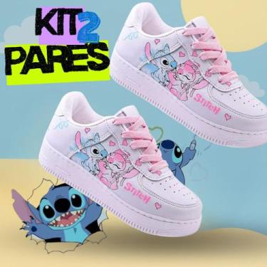 Imagem de Kit 2 Tênis Infantis Stitch Capivara  Conforto, Estilo e Diversão para