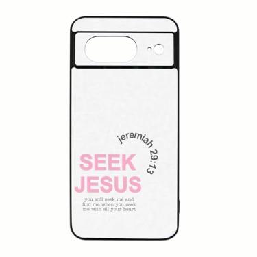 Imagem de qizjio Capa protetora de Jesus Cristão à prova de choque com versículo bíblico para Google Pixel 8