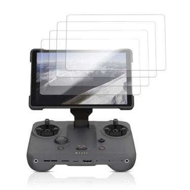 Imagem de YAJOJO Pacote com 4 protetores de tela para DJI RC Pro 2,9H dureza vidro temperado para controle remoto DJI RC Pro 2, antiarranhões, sem bolhas, clareza HD