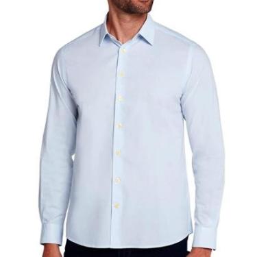 Imagem de Camisa Dudalina Masculina Slim Tricoline Stretch Lisa Azul Claro - 530105-Masculino