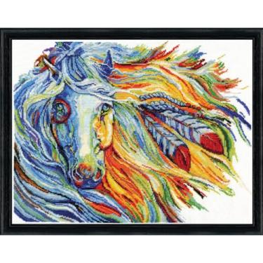 Imagem de Design Works Crafts Kit de ponto de cruz contado com cavalo de guerra