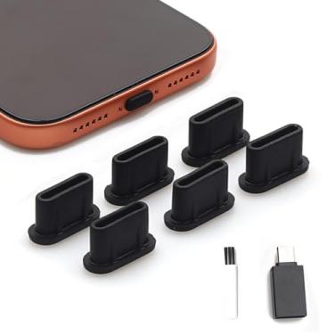 Imagem de Pacote com 7 protetores de porta antipoeira para iPhone 15/16/17 e Air, iPad Pro/Mini, MacBook Pro/Air, Galaxy S24-S8, Pixel, Kindle, Steam Deck e dispositivos USB-C – Capas e protetores de porta