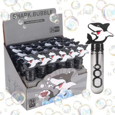 Imagem de Bubble Maker JOYYPOP Mini Shark Wands, pacote com 24 varinhas para cri