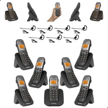 Imagem de Kit Telefone Sem Fio Intelbras TS 5120 6 Ramais TS 5121 Digital com Bi