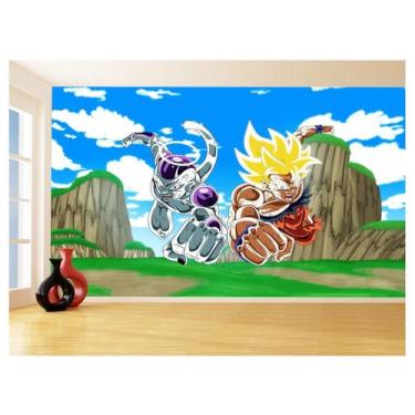 Imagem de Papel De Parede Dragon Ball Goku Vegeta Anime 3,5M Dbz499 - Você Decor