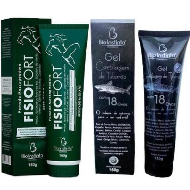 Imagem de Kit 8 Pomada Fisio Fort + 8 Gel Cartilagem De Tubarão - Bio Instinto