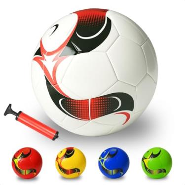 Imagem de Bola De Futebol Colorida Brilhante Quadra Praia Campo Tamanho Padrão N°5 (BOLA SEM BOMBA)