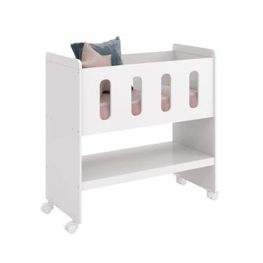 Imagem de Mini Berço 3 Em 1 Zain/moisés Branco Fosco - Moveisaqui