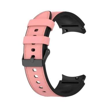 Imagem de Pulseira De Silicone E Couro Para Samsung Galaxy Watch 40mm 44mm Com I