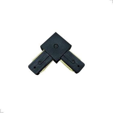Imagem de Conector Emenda L Para Trilho Eletrificado Sobrepor Preto