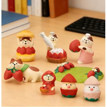 Imagem de GUAIZHUREN Acessórios de painel de decoração de carro de gato, estátua de jardim ao ar livre para casa, mesa de escritório, presentes de formatura, decoração memorial de simpatia para amantes de gatos