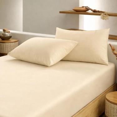 Imagem de Jogo de Cama Lençol Solteiro com Elástico + 1 Fronha Altenburg Malha S