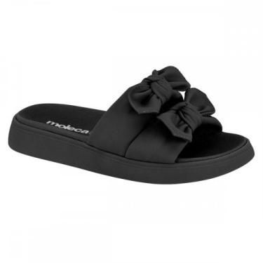 Imagem de Chinelo Moleca 5469149 Papete Slide Tope Feminino, Preto, 36