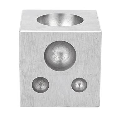 Imagem de KIMISS Bloco de Dapping Quadrado - Ferramenta Profissional de Formação de Metal para Fabricação de Joias, Ideal para Criar Formas e Designs Em Metais Macios e Argila (bigorna quadrada de 50 * 50mm)
