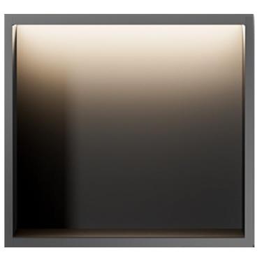 Imagem de Prateleiras de chuveiro retangulares nicho, nicho de chuveiro de parede embutida, prateleira de banheiro, suportes de papel higiênico fosco para sabonete de xampu e descanso de pés (preto-B, 32 x 32 x