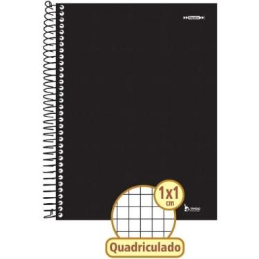 Imagem de Caderno Quadriculado Universitário 1x1cm 96f Preto 4un Tamoi - TAMOIO