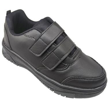 Imagem de Tênis Infantil Masculino Escolar Todo Preto c/ Tiras KidStar-Masculino