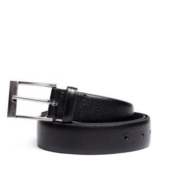 Imagem de Cinto Masculino Fasolo Couro Social G212143 751 Níquel Preto, Preto, 1