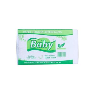 Imagem de Papel Toalha Interfolha 2 Dobras Folha Simples 100% Celulose 1.000 fol