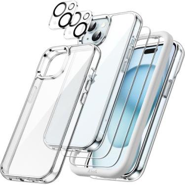 Imagem de Capa JeTech 5 em 1 para iPhone 15 Plus de 6,7 polegadas com protetores