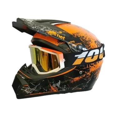 Imagem de Capacete De Motocross Adulto Profissional Para ATV, Downhill, Mountain