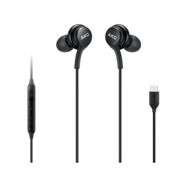 Imagem de Fone Samsung AKG USB tipo-C com fio e controles, Preto