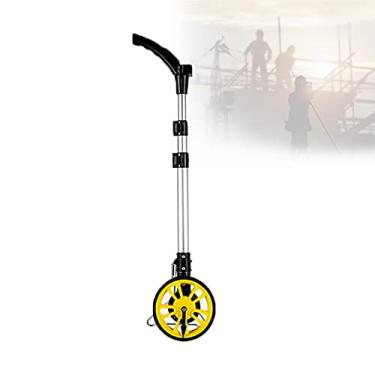 Imagem de Roda de medição mecânica, roda de medição métrica telescópica em metros com seta de ponto de partida para agrimensores digitais medição da roda da medida para construtores de topógrafos