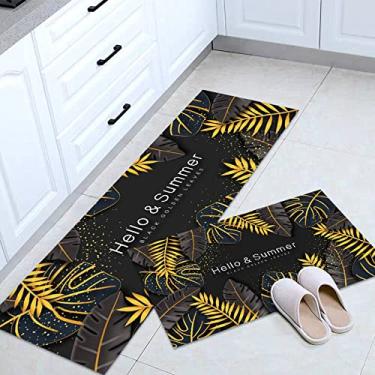 Imagem de SHENGANG Tapete de cozinha antiderrapante para piso de banho Tapete de entrada Tapete de área absorvente Tapetes de sala de estar almofada de oração, 24,50x80cm