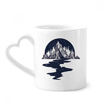 Imagem de Caneca Iceberg Stream Stars Art Pattern Coffee Ceramic Drinkware Copo de coração de vidro