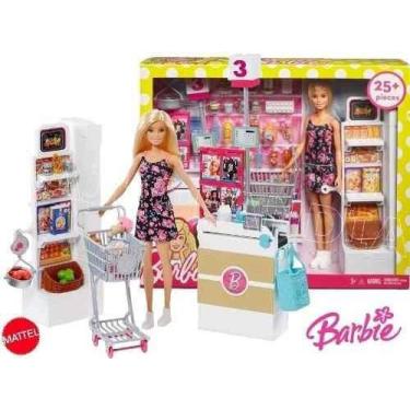 Imagem de Boneca Barbie Supermercado De Luxo Com Acessórios Frp01 - Mattel