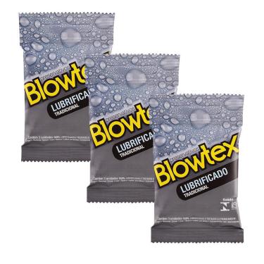 Imagem de Kit 3 Pacotes Preservativos Blowtex Lubrificado C/ 3 Unidades Cada