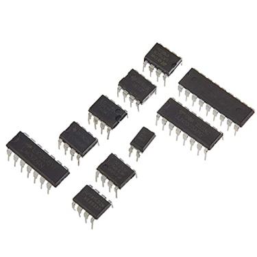 Imagem de DYNWAVE Pacote de 85 Chip de circuito integrado LM386 OPAMP Timer de precisão única LM393 ULN2003 PC817 IC Chips Kit de transistor de 10 tipos para acionador