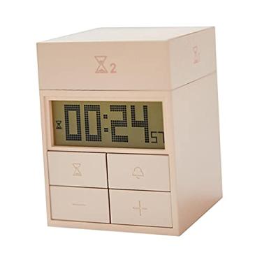 Imagem de ＫＬＫＣＭＳ Despertador giratório para cozinha, bonito, desktop, mesa, cronômetro, cronômetro, gerenciador de tempo para atividades, escritório, banheiro, ROSA