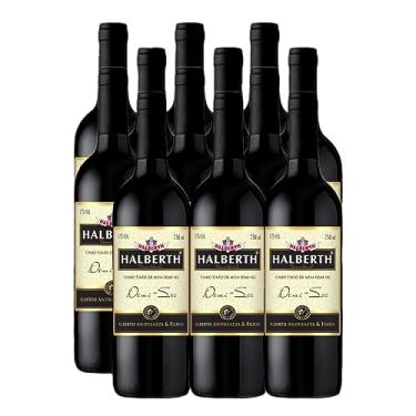 Imagem de Vinho Bordo Halberth Tinto Demi Seco 750ml Kit 12 Unidades