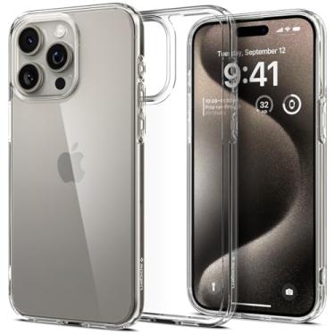 Imagem de Capa Spigen para iPhone 15 Pro, ultra híbrida [anti-amarelecimento] projetada para Apple iPhone 15 Pro - transparente como cristal