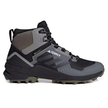 Imagem de Adidas Tênis de caminhada masculino Terrex Swift R3 Mid Gore-Tex, Core Black/Carbon/Charcoal Solid Grey, 43