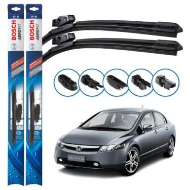 Imagem de Palheta Limpador Parabrisa Par Multiclip Original Bosch, Honda Civic 2