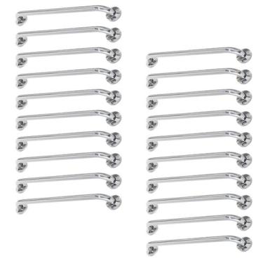 Imagem de Alça de Apoio Inox Barra 80cm Kit 20 Unidades Idoso Deficiente Acessib