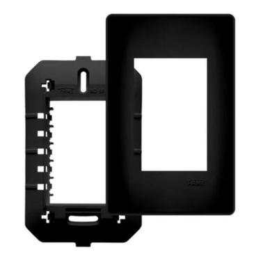 Imagem de Placa 4x2 Preta 03 Módulos Com Suporte SHP - Fame